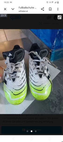 Fußballschuhe abzugeben